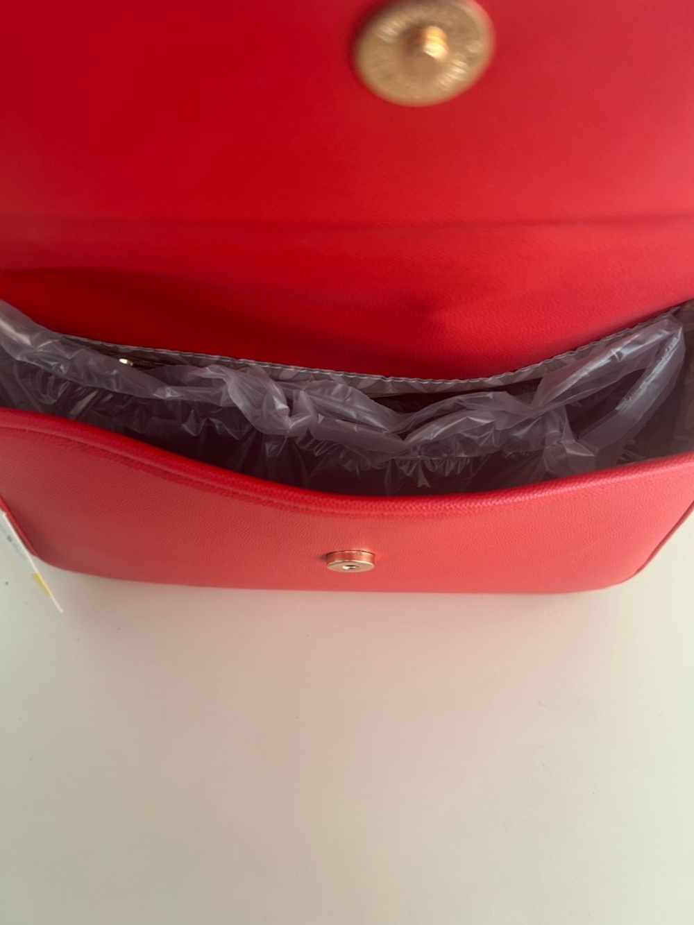 NWT CXL by Christian Lacroix Red Caviar Shoulder Bag with Gold Hardware - Picture 6 of 13